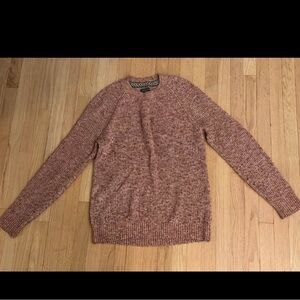 Abercrombie and Fitch Men's Light Red Large Sweater